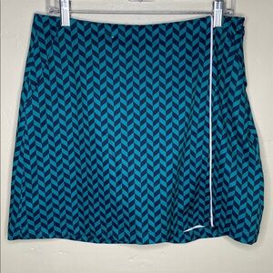 LADY HAGEN Navy & Teal Green Geometric Print Golf Skort Size 6